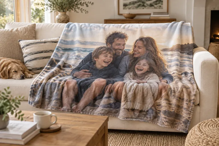 Deken met foto — voorbeeld van personalisatie
